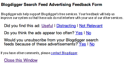 blogdigger feed ad feeback
